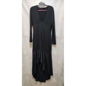 Chicme Womens Large Black Maxi Dress Babydoll Formal Solid Whimsigoth Witchy